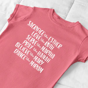 Sacrifice,love ,serve.pray ,believe,dance